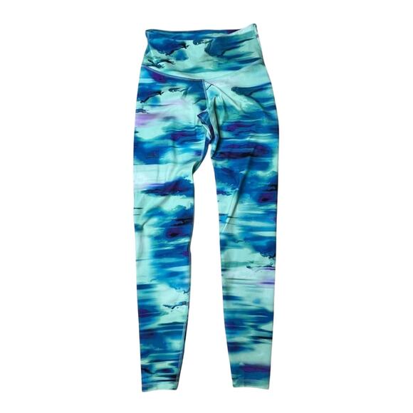 Old Navy Leggings & Bra Bralette Set SMALL Cosmic Abstract Gym Pilates Workout - Picture 2 of 15